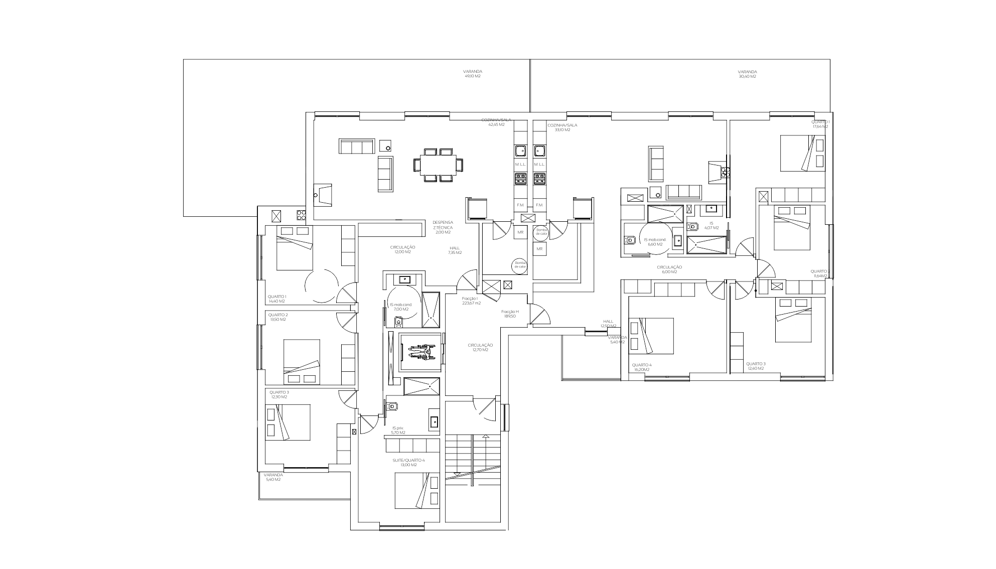 Planta Geral Piso 4